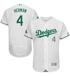 Men's Majestic Los Angeles Dodgers #4 Babe Herman White Celtic Flexbase Authentic Collection MLB Jersey
