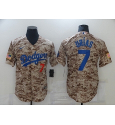 Men's Nike Los Angeles Dodgers #7 Julio Urias Authentic Camo Realtree Collection Jersey