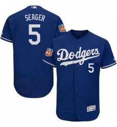 Men's Majestic Los Angeles Dodgers #5 Corey Seager Royal Blue Flexbase Authentic Collection MLB Jersey