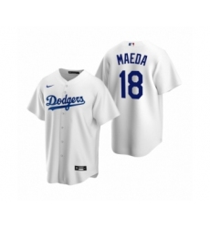 Men's Los Angeles Dodgers #18 Kenta Maeda Nike White Replica Home Jersey