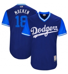 Men's Majestic Los Angeles Dodgers #18 Kenta Maeda 