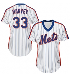 Women's Majestic New York Mets #33 Matt Harvey Replica White Alternate Cool Base MLB Jersey