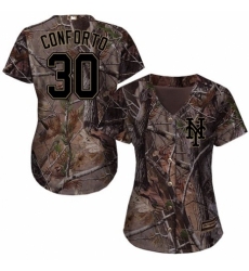 Women's Majestic New York Mets #30 Michael Conforto Authentic Camo Realtree Collection Flex Base MLB Jersey