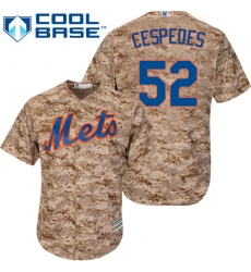Men's Majestic New York Mets #52 Yoenis Cespedes Authentic Camo Alternate Cool Base MLB Jersey