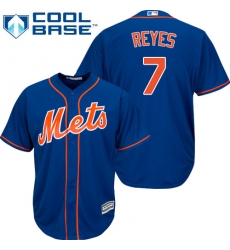 Youth Majestic New York Mets #7 Jose Reyes Replica Royal Blue Alternate Home Cool Base MLB Jersey