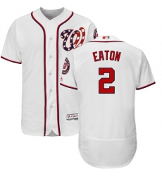 Men's Majestic Washington Nationals #2 Adam Eaton White Flexbase Authentic Collection MLB Jersey