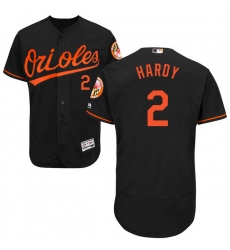 Men's Majestic Baltimore Orioles #2 J.J. Hardy Black Alternate Flex Base Authentic Collection MLB Jersey