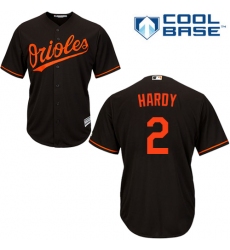Youth Majestic Baltimore Orioles #2 J.J. Hardy Authentic Black Alternate Cool Base MLB Jersey