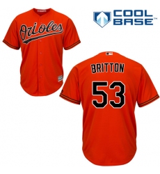 Youth Majestic Baltimore Orioles #53 Zach Britton Authentic Orange Alternate Cool Base MLB Jersey