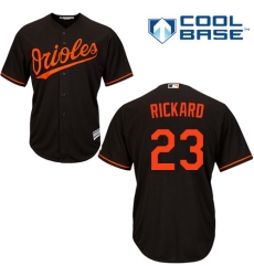 Men's Majestic Baltimore Orioles #23 Joey Rickard Replica Black Alternate Cool Base MLB Jersey