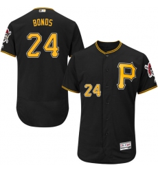 Men's Majestic Pittsburgh Pirates #24 Barry Bonds Black Alternate Flex Base Authentic Collection MLB Jersey