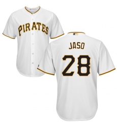 Youth Majestic Pittsburgh Pirates #28 John Jaso Authentic White Home Cool Base MLB Jersey