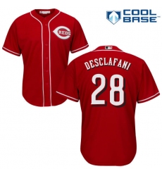 Youth Majestic Cincinnati Reds #28 Anthony DeSclafani Authentic Red Alternate Cool Base MLB Jersey
