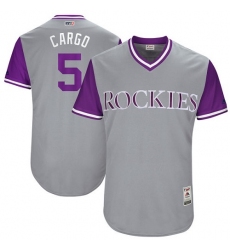 Men's Majestic Colorado Rockies #5 Carlos Gonzalez 