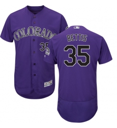 Men's Majestic Colorado Rockies #35 Chad Bettis Purple Flexbase Authentic Collection MLB Jersey