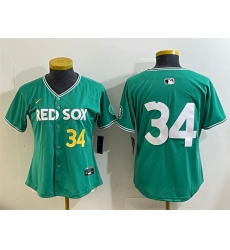 Youth Boston Red Sox #34 David Ortiz Green 2025 City Connect Limited Stitched Baseball Jersey