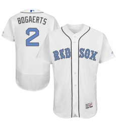 Men's Majestic Boston Red Sox #2 Xander Bogaerts Authentic White 2016 Father's Day Fashion Flex Base MLB Jersey