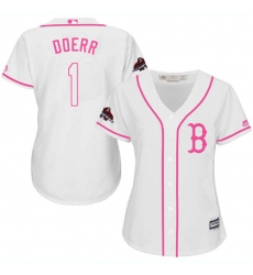 Women's Majestic Boston Red Sox #2 Xander Bogaerts Authentic Pink Fashion 2018 World Series Champions MLB Jersey