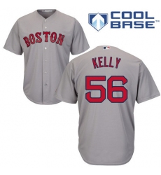 Youth Majestic Boston Red Sox #56 Joe Kelly Authentic Grey Road Cool Base MLB Jersey