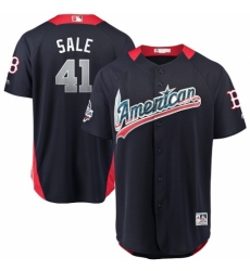 Men's Majestic Boston Red Sox #41 Chris Sale Game Navy Blue American League 2018 MLB All-Star MLB Jersey