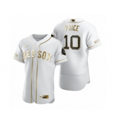 Men Boston Red Sox #10 David Price Nike White Authentic Golden Edition Jersey