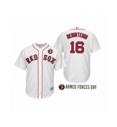 Women's Boston Red Sox  2019 Armed Forces Day Andrew Benintendi #16 Andrew Benintendi White Jersey