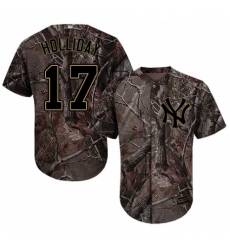 Men's Majestic New York Yankees #17 Matt Holliday Authentic Camo Realtree Collection Flex Base MLB Jersey