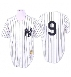 Men's Mitchell and Ness 1961 New York Yankees #9 Roger Maris Replica White Throwback MLB Jersey