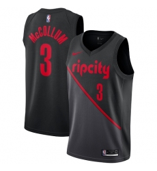 Women's Nike Portland Trail Blazers #3 C.J. McCollum Swingman Black NBA Jersey - 2018 19 City Edition