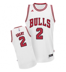 Men's Adidas Chicago Bulls #2 Jerian Grant Swingman White Home NBA Jersey