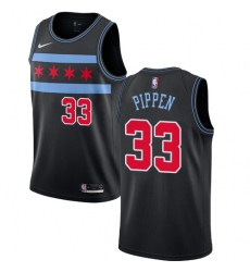 Women's Nike Chicago Bulls #33 Scottie Pippen Swingman Black NBA Jersey - City Edition