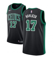 Men's Adidas Boston Celtics #17 John Havlicek Swingman Black NBA Jersey - Statement Edition