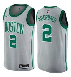 Youth Nike Boston Celtics #2 Red Auerbach Swingman Gray NBA Jersey - City Edition