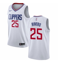 Youth Nike Los Angeles Clippers #25 Austin Rivers Swingman White NBA Jersey - Association Edition