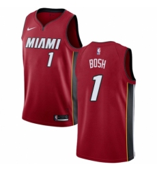 Women's Nike Miami Heat #1 Chris Bosh Authentic Red NBA Jersey Statement Edition