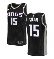 Men's Nike Sacramento Kings #15 DeMarcus Cousins Swingman Black NBA Jersey Statement Edition