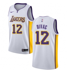 Women's Nike Los Angeles Lakers #12 Vlade Divac Swingman White NBA Jersey - Association Edition