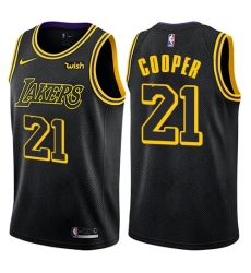 Women's Nike Los Angeles Lakers #21 Michael Cooper Swingman Black NBA Jersey - City Edition