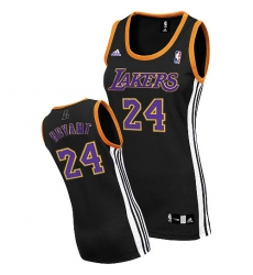 Women's Adidas Los Angeles Lakers #24 Kobe Bryant Swingman Black NBA Jersey