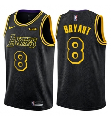 Youth Nike Los Angeles Lakers #8 Kobe Bryant Swingman Black NBA Jersey - City Edition