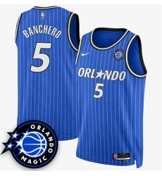 Men's Orlando Magic #5 Paolo Banchero Royal 2025 New Generation of Magic Stitched Basketball Jersey