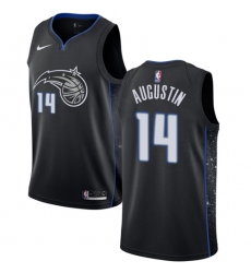 Men's Nike Orlando Magic #14 D.J. Augustin Swingman Black NBA Jersey - City Edition