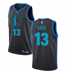 Youth Nike Dallas Mavericks #13 Steve Nash Swingman Charcoal NBA Jersey - City Edition