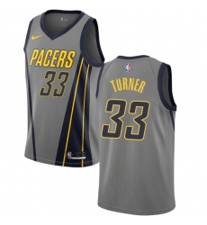 Women's Nike Indiana Pacers #33 Myles Turner Swingman Gray NBA Jersey - City Edition