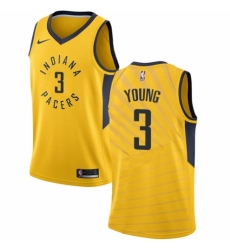 Youth Nike Indiana Pacers #3 Joe Young Swingman Gold NBA Jersey Statement Edition