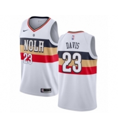 Men's Nike New Orleans Pelicans #23 Anthony Davis White Swingman Jersey - Earned Edition