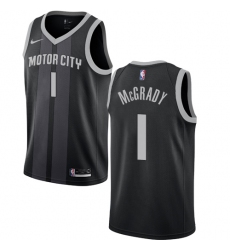 Youth Nike Detroit Pistons #1 Tracy McGrady Swingman Black NBA Jersey - City Edition