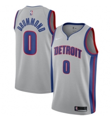 Youth Nike Detroit Pistons #0 Andre Drummond Swingman Silver NBA Jersey Statement Edition