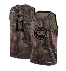 Women's Nike Detroit Pistons #11 Isiah Thomas Swingman Camo Realtree Collection NBA Jersey