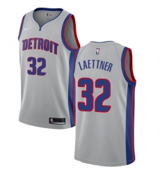 Youth Nike Detroit Pistons #32 Christian Laettner Swingman Silver NBA Jersey Statement Edition